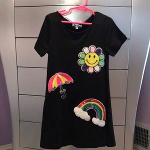 Girls black T-shirt dress